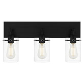 21 in. 3-Light Matte Black Vanity Light - Like New